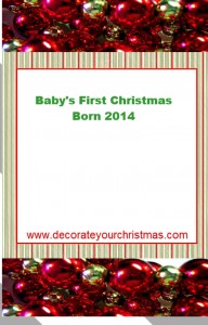 Baby First Christmas Ornament